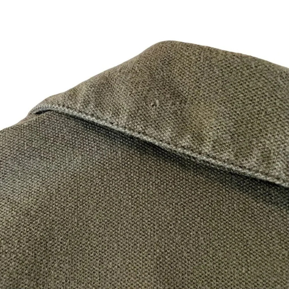 Karen Scott Olive Green Collared Tank XL Knit V Neck Plain Basic Stretch Cotton - Picture 5 of 5